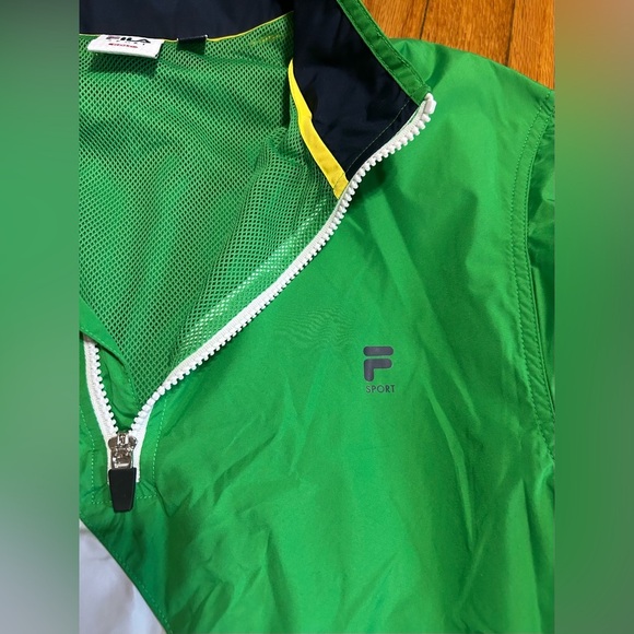 Men's FILA SPORT Long Sleeve Golf Windbreaker Pullover Jacket Size Medium - Picture 2 of 8
